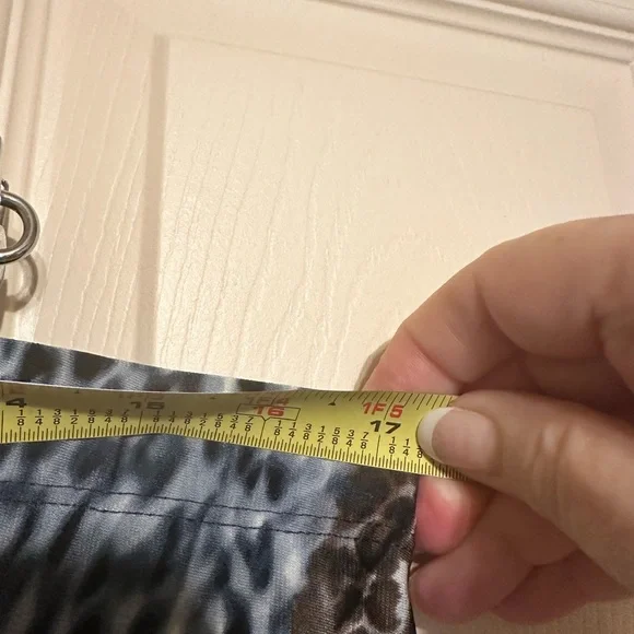 Chico’s Asymmetrical Skirt (Chicos size 2) Animal print Blue/Brown (12-14) - Picture 4 of 5
